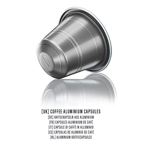 Marca Amazon - Happy Belly Ristretto Café UTZ molido de tueste natural en cápsulas de aluminio compatibles con Nespresso, 120 cápsulas (4x30)