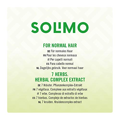 Marca Amazon - Solimo Champú uso diario con 7 hierbas - Pack de 6 (400ml x 6)