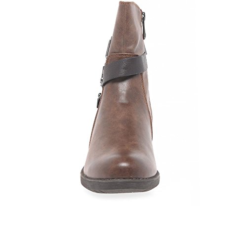 MARCO TOZZI Bavaria Botas de Tobillo con Hebilla, para niña, Junior, 1/33, coñac