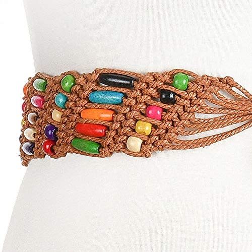 Mariisay Cinturones De Damas Cinturón De Casual Chic Damas Cinturón De Cuero Cinturón Tejido De Cuerda De Depilación Colorida Ancho De 78 Cm Ca 5 5 Cm Con Cuerda De Depilación