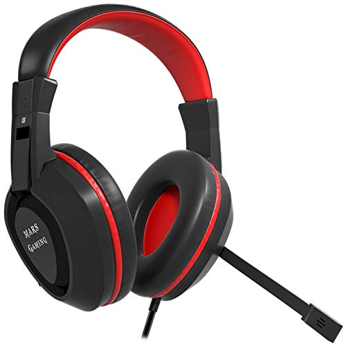 Mars Gaming MAH1V2, Auriculares, Surround 7.1, Tarjeta USB, Cancelación Ruido, Negro
