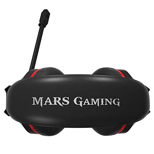 Mars Gaming MAH1V2, Auriculares, Surround 7.1, Tarjeta USB, Cancelación Ruido, Negro