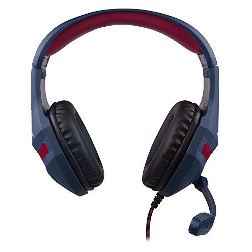 MARSGAMING MHBC Auriculares Gaming del FC Barcelona Lassa (micrófono Plegable, 40mm neodimio, Diadema Ajustable, Producto Oficial Euroliga), Azul