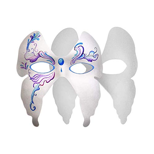 Máscara Blanca, 10 Piezas Máscara Blanca Pintar De Disfraces Decoración De Bricolaje Carnaval De Veneciano para el Carnaval de Halloween Máscara Diseño