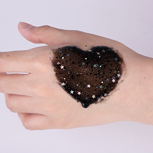 Máscara de cara negra con purpurina dorada para eliminar puntos negros, mascarillas faciales coreanas para el cuidado de la piel