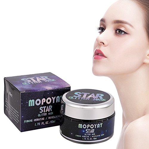 Máscara de cara negra con purpurina dorada para eliminar puntos negros, mascarillas faciales coreanas para el cuidado de la piel