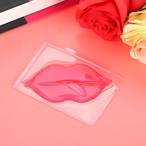 Máscara de labios, Paquete de 15 Parches de máscara de labios Cristal Colágeno Humedad Exfoliante Almohadillas para labios secos Labios más llenos