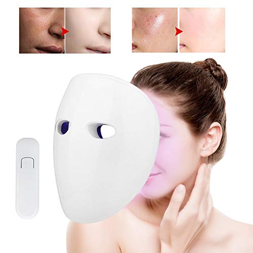Máscara de tonificación facial, LED Máquina de rejuvenecimiento de la piel Masajeador de elevación facial Máquina de estiramiento de la piel Espectro Antienvejecimiento Máscara facial aclaradora