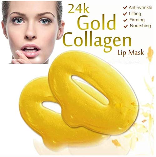 MáScara Facial De Cristal De ColáGeno BiolóGico De Oro 24K Quilates: 5 MáScaras Faciales + 5 MáScaras De Ojos + 5 MáScaras De Labios. Cuidado De La Piel Antienvejecimiento, Antiarrugas, Hidratante