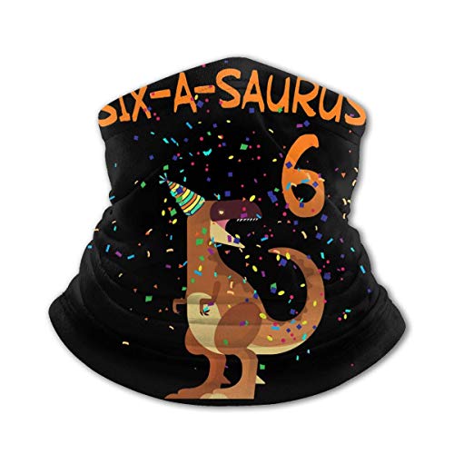 Máscara facial para niños 6to cumpleaños Dino Diadema Bandanas Cubierta bucal Polaina para el cuello Niños al aire libre A prueba de polvo Mágico Multifunción para ciclismo Viajes Niñas Niños Regalo
