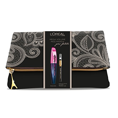 Mascara Miss Manga + Matica Ojos Le Khol L'Oréal Paris Pochette Navidad Manga Color
