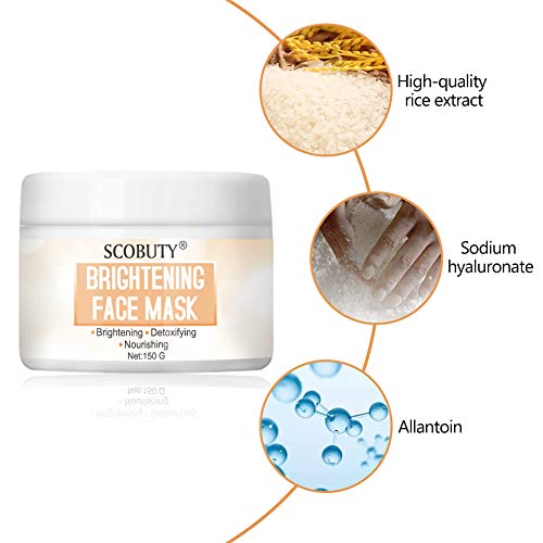 Mascarilla Iluminadora,Mascarilla Purificante,Mascarilla Blanqueadora,Mascarilla Exfoliante,Limpieza profunda de los poros de la piel, hidrata, recupera el acné espinillas, purifica e ilumina la piel