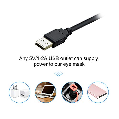 Mascarilla ocular Steam USB para aliviar el estrés ocular, tratamiento terapéutico cálido para el ojo seco, blefaritis, orzuelos