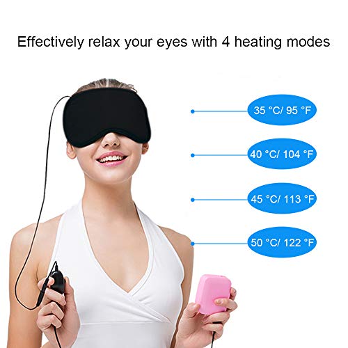 Mascarilla ocular Steam USB para aliviar el estrés ocular, tratamiento terapéutico cálido para el ojo seco, blefaritis, orzuelos