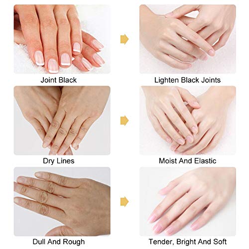 Mascarilla Para Manos, Guantes Hidratantes, Mascarilla Exfoliante Para Manos, Mascarilla de Pies, Leche Miel Hidratante Blanqueamiento Mascarilla para manos,Cuidado De Manos Para Mujeres Y Hombres.