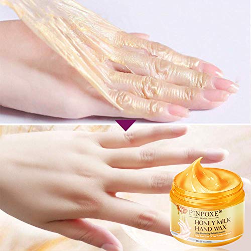 Mascarilla Para Manos, Guantes Hidratantes, Mascarilla Exfoliante Para Manos, Mascarilla de Pies, Leche Miel Hidratante Blanqueamiento Mascarilla para manos,Cuidado De Manos Para Mujeres Y Hombres.