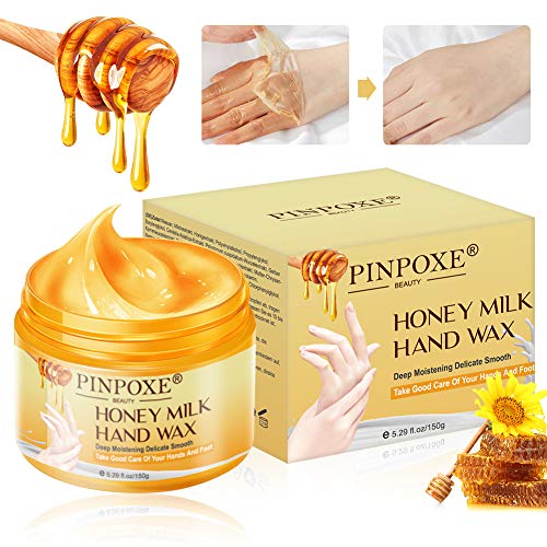 Mascarilla Para Manos, Guantes Hidratantes, Mascarilla Exfoliante Para Manos, Mascarilla de Pies, Leche Miel Hidratante Blanqueamiento Mascarilla para manos,Cuidado De Manos Para Mujeres Y Hombres.