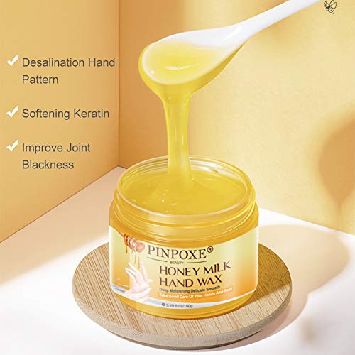 Mascarilla Para Manos, Guantes Hidratantes, Mascarilla Exfoliante Para Manos, Mascarilla de Pies, Leche Miel Hidratante Blanqueamiento Mascarilla para manos,Cuidado De Manos Para Mujeres Y Hombres.