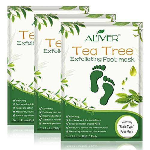 Mascarilla para Pies, 3 pares de Mascarillas para Pies Exfoliantes e Hidratantes, que Pueden Eliminar Eficazmente la Piel Dura, Callos, Piel Muerta y Piel seca, Hidratar y Reparar la Piel Del Pie