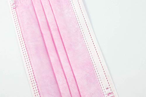 Mascarillas Higiénicas Desechables de Un Sólo Uso, No Uso Médico. 3 Capas,Rosa (50 unidades)