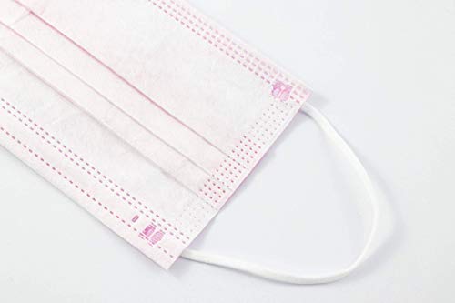 Mascarillas Higiénicas Desechables de Un Sólo Uso, No Uso Médico. 3 Capas,Rosa (50 unidades)