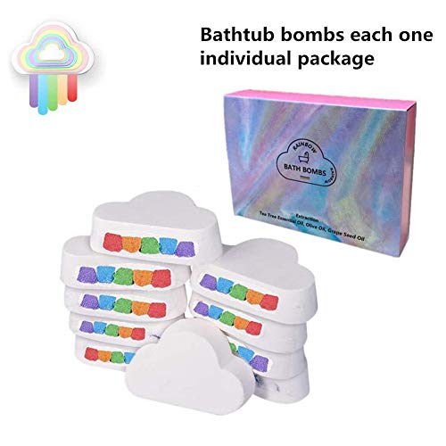 Material Piel Piel hidratante Hermosa bola de baño para todas las personas Niños Rainbow Cloud Bath Bomb Safe