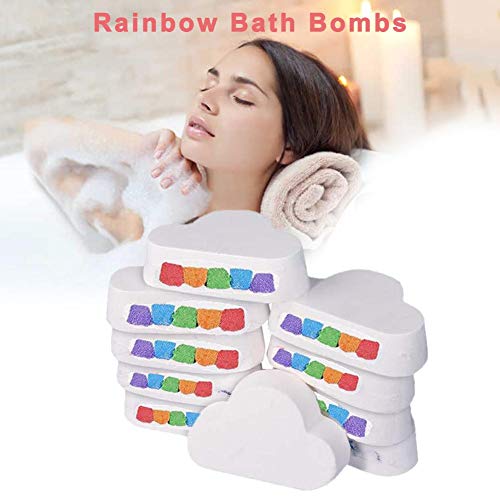 Material Piel Piel hidratante Hermosa bola de baño para todas las personas Niños Rainbow Cloud Bath Bomb Safe