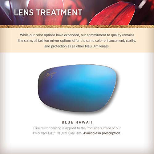 Maui Jim Hookipa 807 Gafas de Sol, Azul (Smoke Grey (B407-11), 64/17/130
