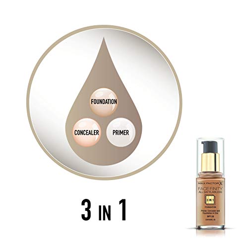 Max Factor FaceFinity 3 en 1 All Day Flawless Base de Maquillaje Tono 090 Toffee - 30 ml