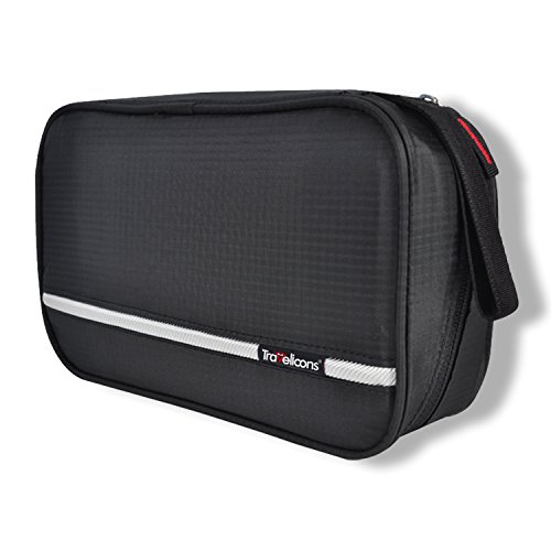 Maxchange Neceser de Viaje para Colgar, 4 Compartimentos Impermeable Plegable Bolsa de Aseo, Organizador para Negocios Viajes Vacaciones Actividades al Aire Libre