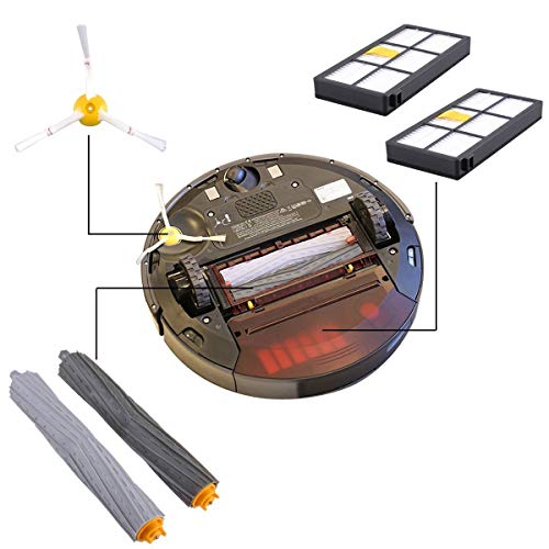 MAXDIRECT Kit Recambios Cepillos Repuestos de Accesorios para iRobot Roomba Serie 800 900 - Pack Kit de 14 PCS.