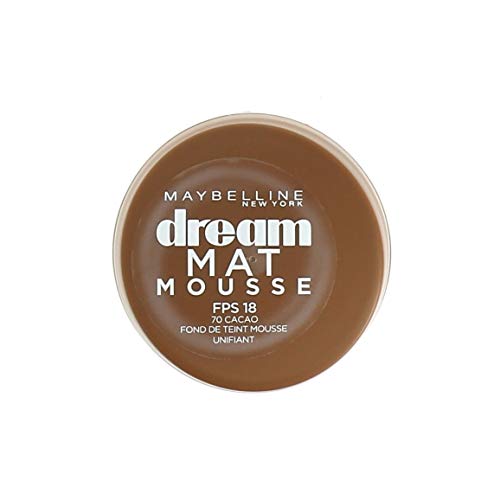 Maybelline New York Dream Mat Mousse Fond de Teint Mat Unifiant En Mousse Micro-Aérée 60 Caramel 1 Unité B2028218