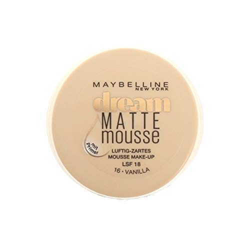 Maybelline New York Dream Mat Mousse Fond de Teint Mat Unifiant En Mousse Micro-Aérée 60 Caramel 1 Unité B2028218