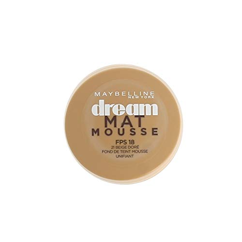 Maybelline New York Dream Mat Mousse Fond de Teint Mat Unifiant En Mousse Micro-Aérée 60 Caramel 1 Unité B2028218
