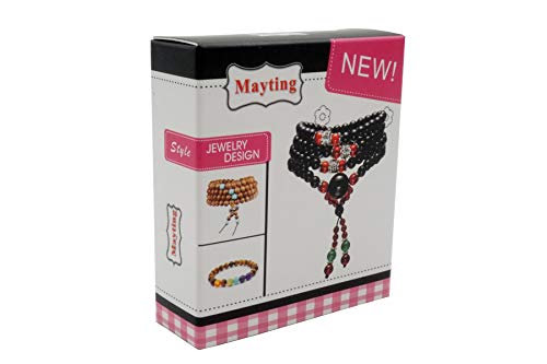 Mayting - Pulsera de piedra natural con ojo de tigre (3 unidades)