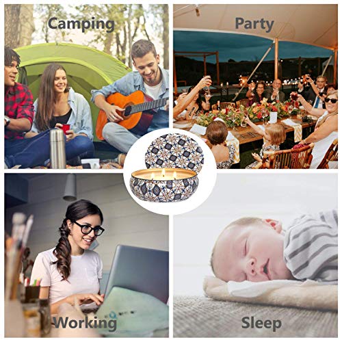 McNory Velas de Citronela Antimosquitos,425g Velas Aromaticas Perfumadas de Cera de Soja, Velas Repelentes de Insecto Mosquitos para Exteriores,Camping,Jardín 3 Mechas