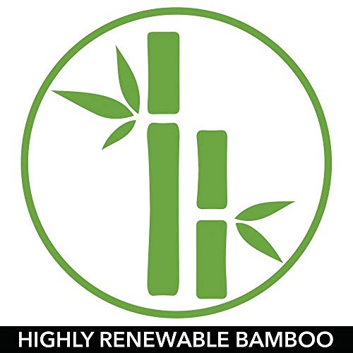 mDesign Caja organizadora con 3 compartimentos – Gran cajón de madera de bambú para cosméticos, maquillaje y otros accesorios de baño – Clasificador ecológico para baño, cocina, etc. – color natural