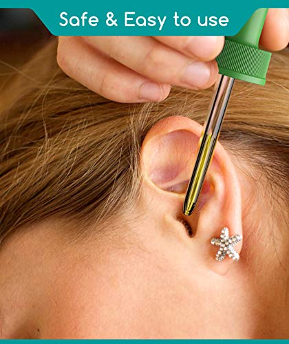 Medi Grade Gotas para Oídos de Aceite de Oliva Virgen Extra - Botella de 10 ml - 100% Grado Médico - Ablanda y Elimina la Acumulación de Cerumen Oído - Uso con el Limpiador de Oídos - Alivio Rápido