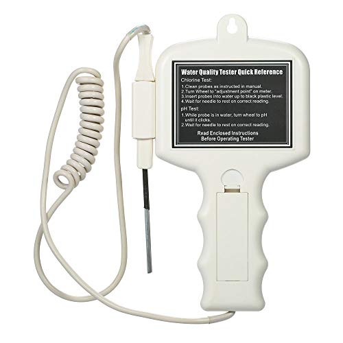Medidor de PH y Cloro agua con Sonda para Piscina/Fuente termal,Puntero Probador de calidad del agua