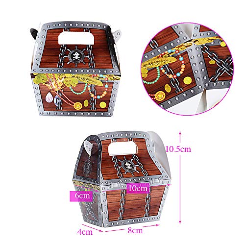MEJOSER 30pcs 8 x 4 x 10,5cm Cajas de Cartón Cajas Piratas Caramelos Regalos Decoración Fiesta Cumpleaños