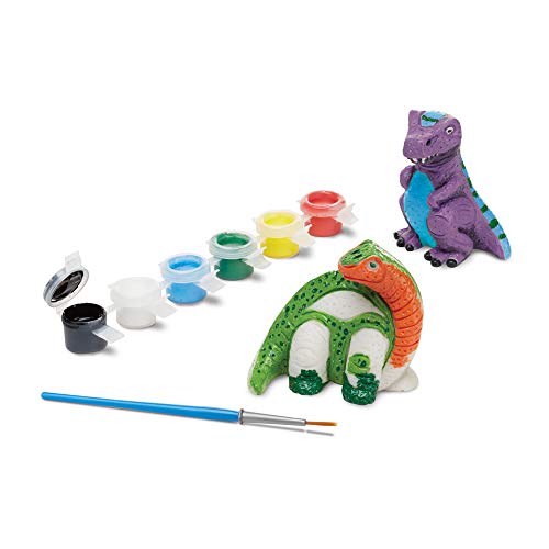 Melissa & Doug- Created by Me Dinosaur Figurines Craft Kit Figuritas de Dinosaurios, Multicolor (8868)