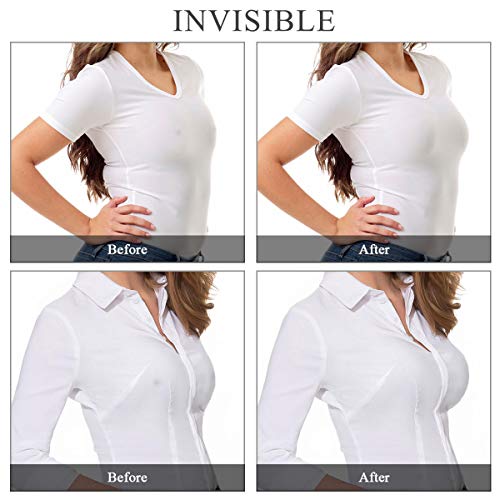 MELLIEX 10 Pares Cubierta de Pezón + 10 Pares Breast Lift Stickers, Desechable Invisible Adhesiva Nipplecovers Push-up Tape para Mujeres