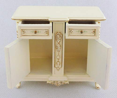 Melody Jane Casa Muñecas Pintado a Mano Crema Armario Credenza Miniatura JBM 1:12 Muebles