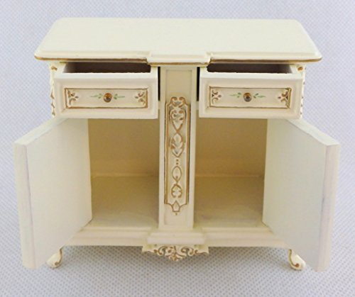 Melody Jane Casa Muñecas Pintado a Mano Crema Armario Credenza Miniatura JBM 1:12 Muebles