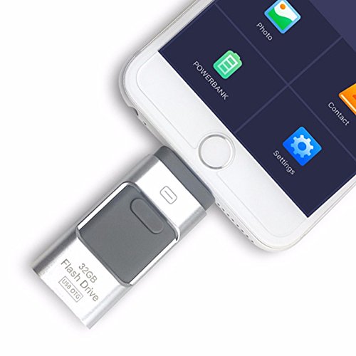Memoria USB OTG 3 en 1, para iPhone 4, iPhone 8/7/6/6S/5/, iPad y Samsung (256.00GB)