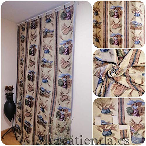 Mercatienda.es Cortinas de Calle Cosecha Trigo alpujarras de travillas, para Interior y Exterior del Hogar.