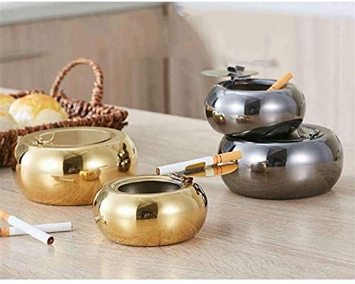 Mesa Cenicero Cenicero, cenicero inoxidable con tapa, Cigarrillos Cenicero for interiores o exteriores, Ash Soporte for los fumadores, escritorio fumadores Cenicero for la decoración del hogar Oficina