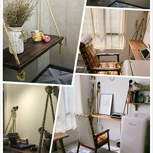 Mesas plegables mesa abatible pared El Cáñamo Cuerda Sólida Pared Colgante De Madera Escritorio De La Computadora, La Pared Del Estilo Mediterráneo Turística, Colgados De La Pared Simple Tabla De Pare