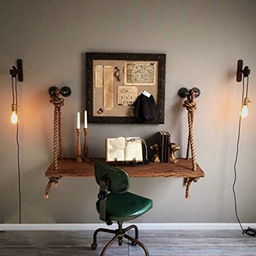 Mesas plegables mesa abatible pared El Cáñamo Cuerda Sólida Pared Colgante De Madera Escritorio De La Computadora, La Pared Del Estilo Mediterráneo Turística, Colgados De La Pared Simple Tabla De Pare