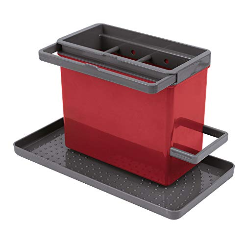 Metaltex Tidy-Tex - Organizador Modular de Limpieza de Cocina, Rojo